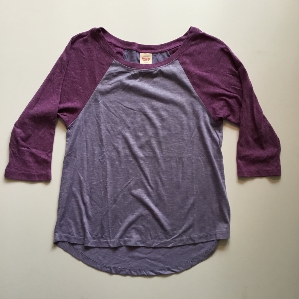 Mossimo Supply Co Purple Baseball Tee XS